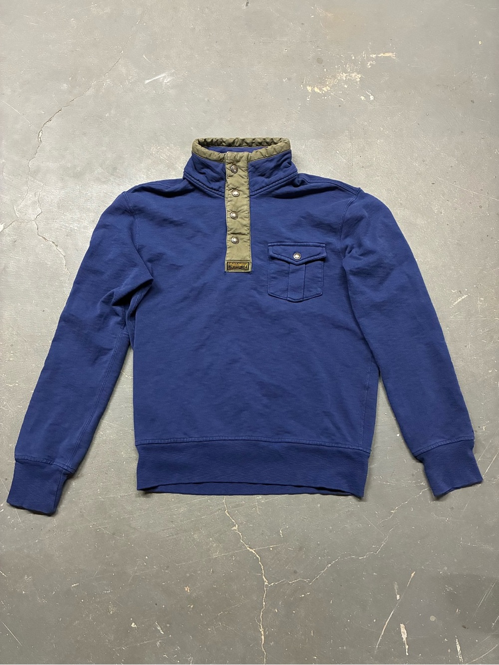 Polo Ralph Lauren Quarter Talon Zip French Terry Mock Neck Sweater Medium